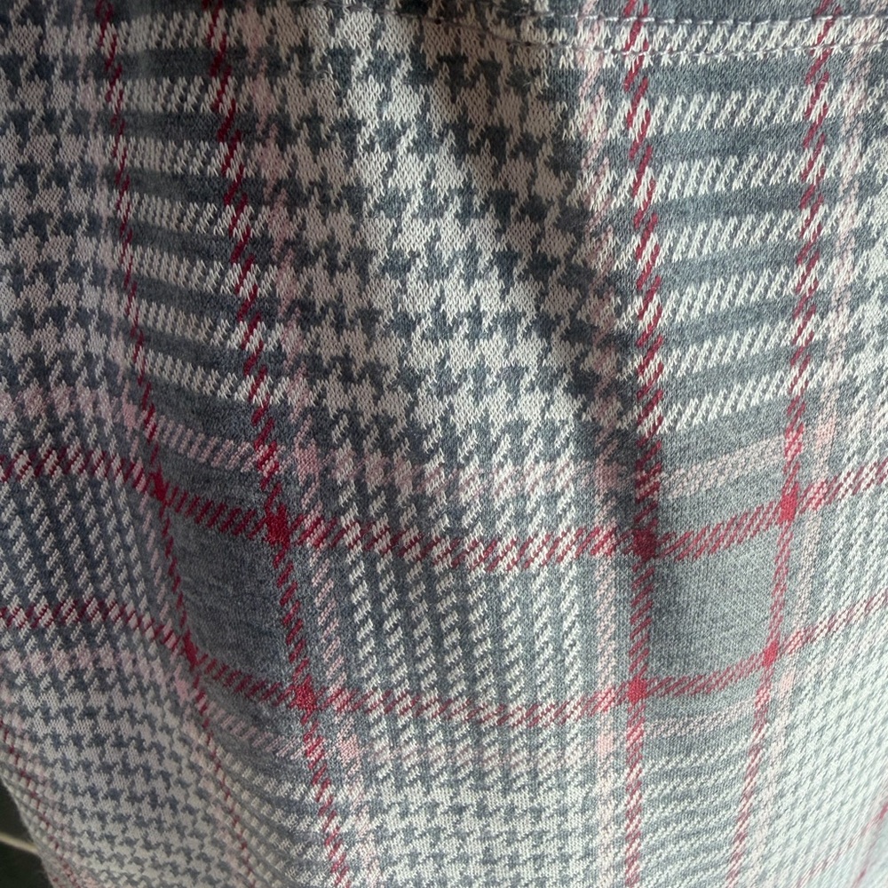 14th & Union Pink, Gray and White Plaid Pencil Skirt - Picture 3 of 4